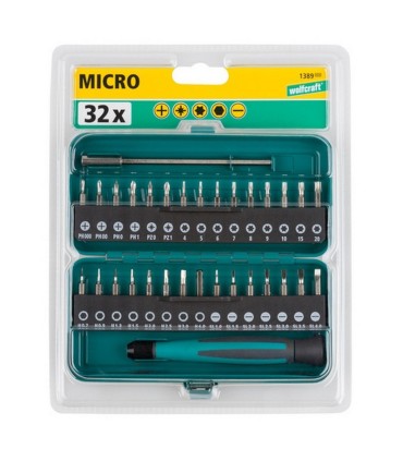 Wolfcraft 1389000 Mikro Tornavida Bits Uç Seti 32P
