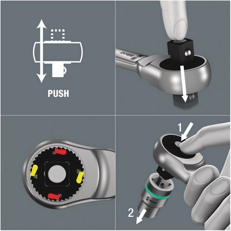Wera 8100 SA10 Zyklop Metal Cırcır Lokma Bits Seti 1/4" Imperyal 05004020001