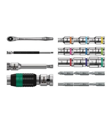 Wera 8100 SA10 Zyklop Metal Cırcır Lokma Bits Seti 1/4" Imperyal 05004020001