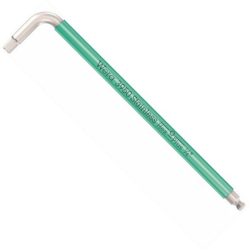 Wera 3950 SPKL Renkli Alyan Anahtar Topbaş HexPlus 1/4" 05022856001