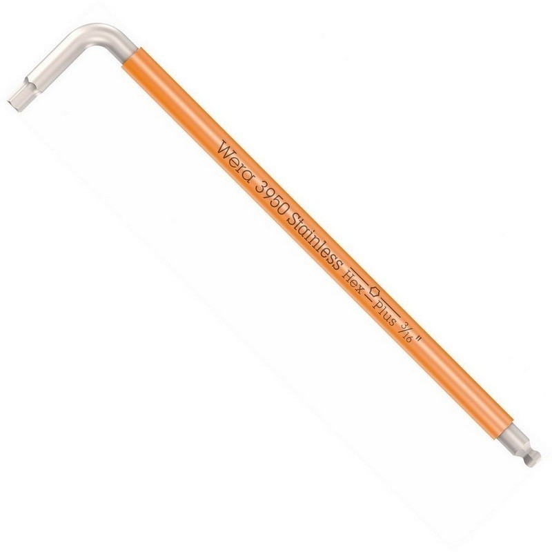 Wera 3950 SPKL Renkli Alyan Anahtar Topbaş HexPlus 3/16" 05022854001