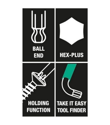 Wera 950 SPKL HF Renkli Alyan Anahtar Topbaş HexPlus 6mm 05022203001