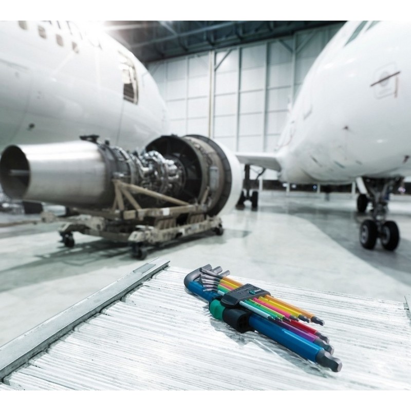 Wera 950 SPKL Renkli Alyan Anahtar Topbaş HexPlus 5/16" 05022637001