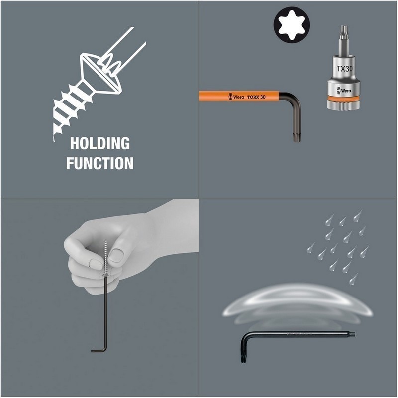 Wera 967 L HF Allen Anahtar Torx TX27 Blacklaser Uzun 05024166001