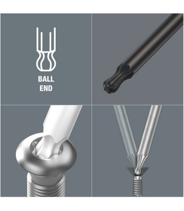 Wera 967 PKXL Allen Anahtar Topbaş Torx TX15 Uzun 05024464001