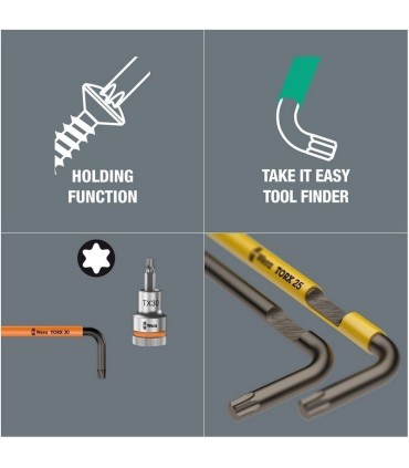 Wera 967 SL HF Renkli Allen Anahtar Torx TX30 05024177001