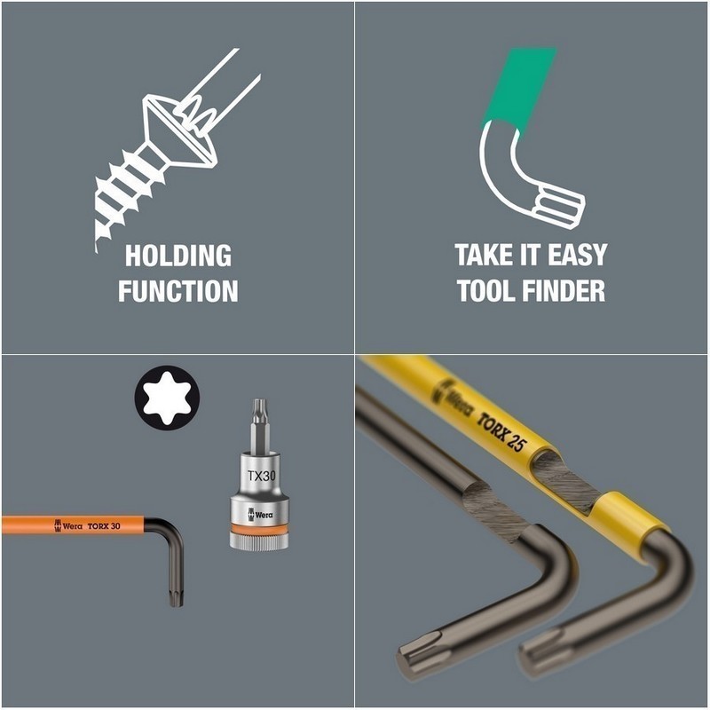 Wera 967 SL HF Renkli Allen Anahtar Torx TX40 05024178001