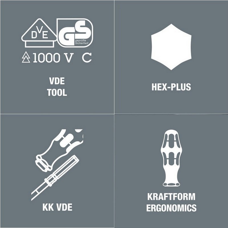 Wera 65iS  VDE Geçmeli Tornavida Ucu 154mm Pozidriv PZ2 05003456001