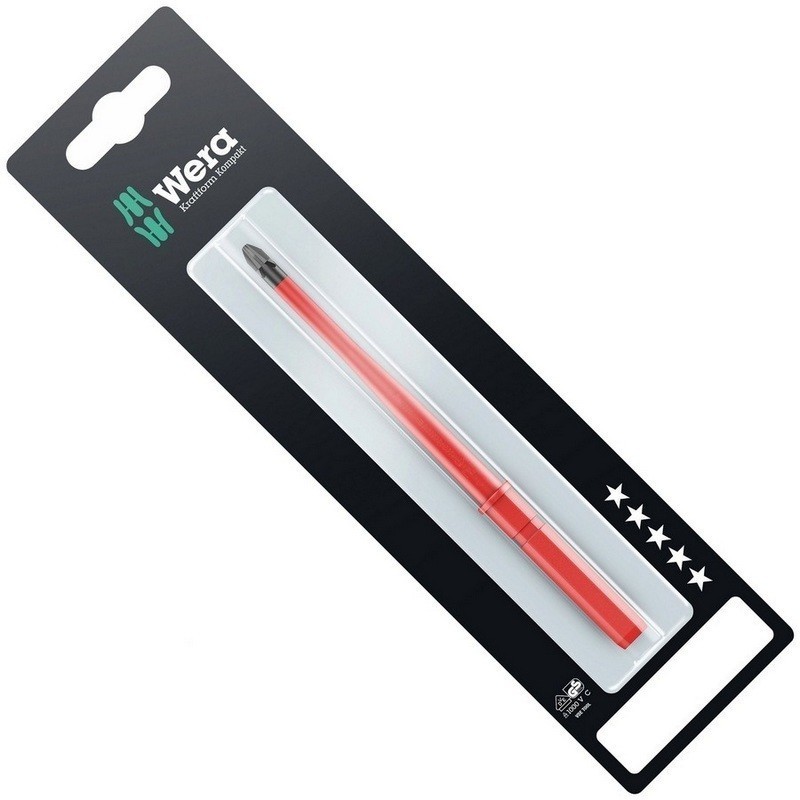 Wera 62iS SB VDE Geçmeli Tornavida Ucu 154mm Yıldız PH2 05004414001