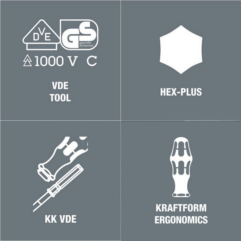 Wera 62i  VDE Geçmeli Tornavida Ucu 154mm Yıldız/Düz PH/S2 05003441001