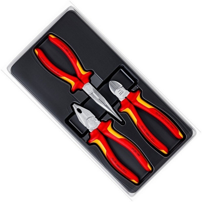 Knipex 00 20 12 VDE Pense Yankeski Kargaburun Seti 3P