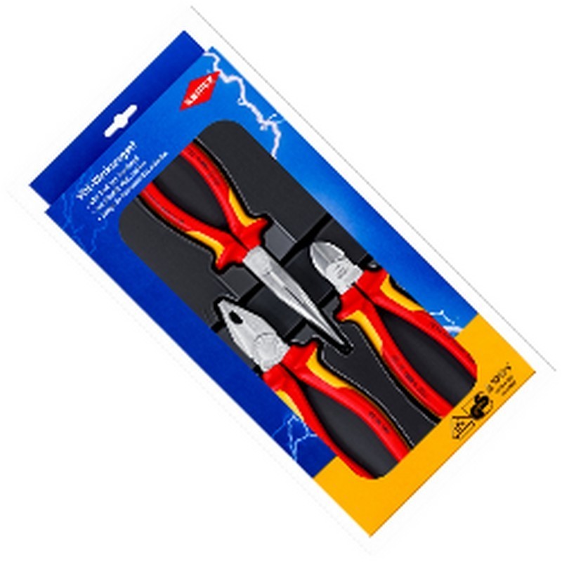 Knipex 00 20 12 VDE Pense Yankeski Kargaburun Seti 3P