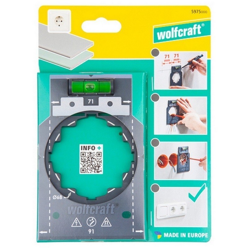 Wolfcraft 5975000 Su Terazili İşaretleme ve Hizalama Şablonu