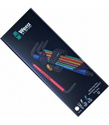 Wera 950/9 SPKL HexPlus Topbaş Renkli Alyan Seti Imperyal 05022640001