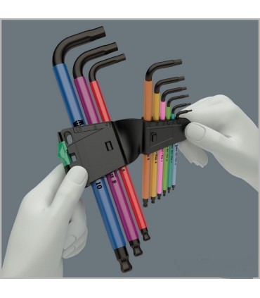 Wera 950/9 SPKL HexPlus Topbaş Renkli Alyan Seti Imperyal 05022640001