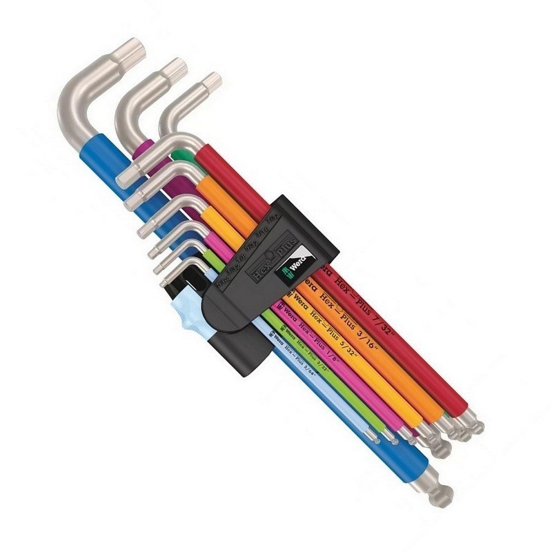 Wera 3950/9 SPKL HexPlus Topbaş Renkli Alyan Seti Imperyal 05022860001