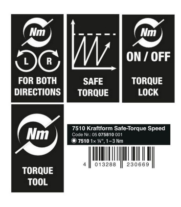 Wera 7510 Safe-Torque Speed 1-3Nm Torklu Tornavida 05075810001