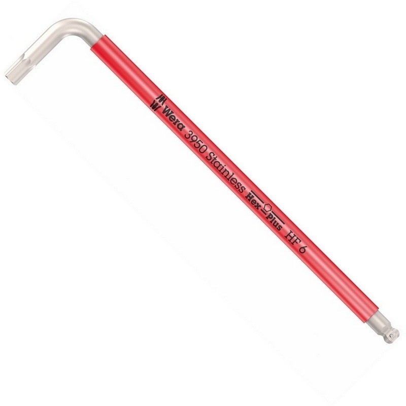 Wera 3950 SPKL HF Topbaş Renkli Allen Anahtar Hexplus 6mm 05022696001