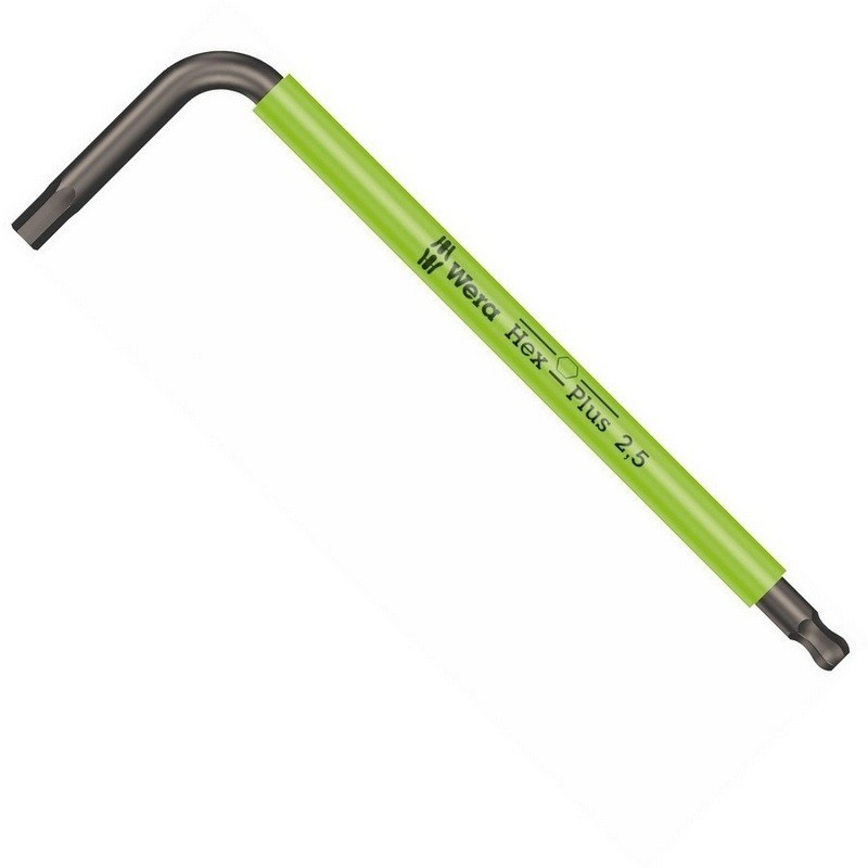 Wera 950 SPKS Renkli Kısa Allen Anahtar Topbaş HexPlus 2,5mm 05022671001