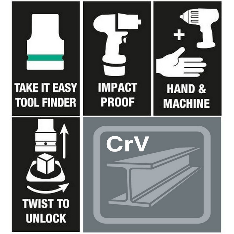 Wera 8790 C 1/2" Soket Lokma Impaktor 38x18mm 05004575001