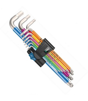 Wera 3950/9 SPKL HF HexPlus Topbaş Renkli Allen Anahtar Seti 05022699001