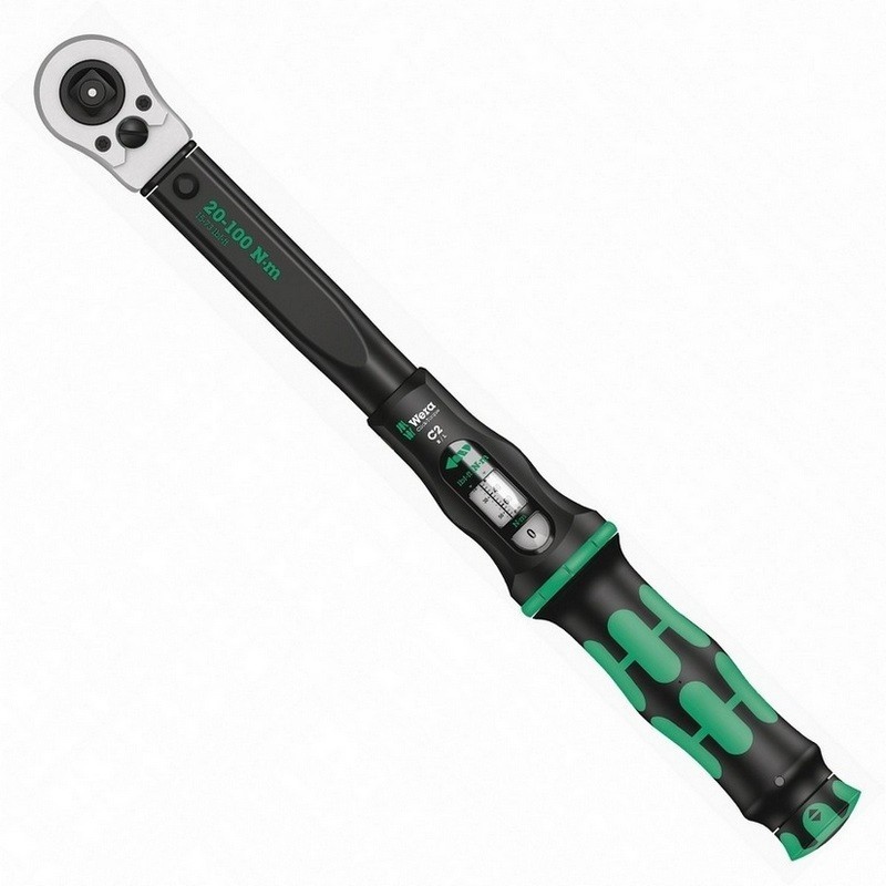 Wera Click-Torque C2 R/L 20-100Nm İtmeli 1/2" Kare Tork Anahtarı 05075625001