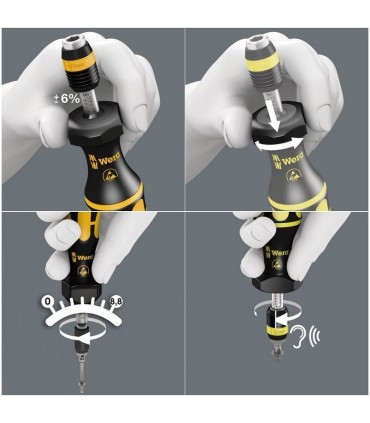 Wera 7450 ESD 10-34Ncm Önayarlı Torklu Tornavida 10Ncm 05074820001