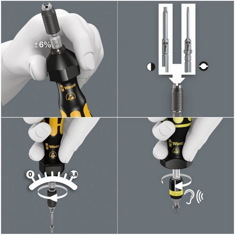 Wera 7455 ESD 10-34Ncm Önayarlı Tork Tornavida 10Ncm 4mm Hios 05074826001