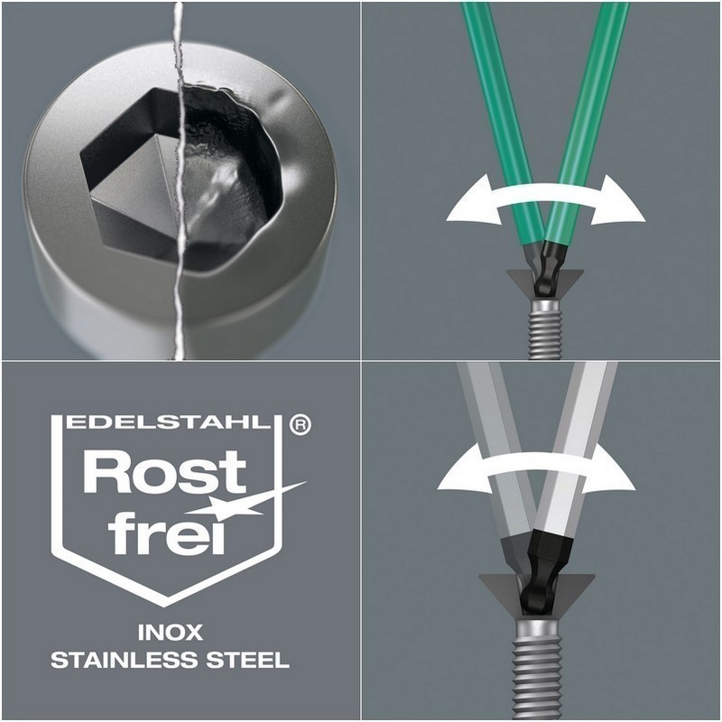 Wera 950/9 SPKS HexPlus Topbaş Renkli Alyan Kısa Set Emperyal 3 05022641001