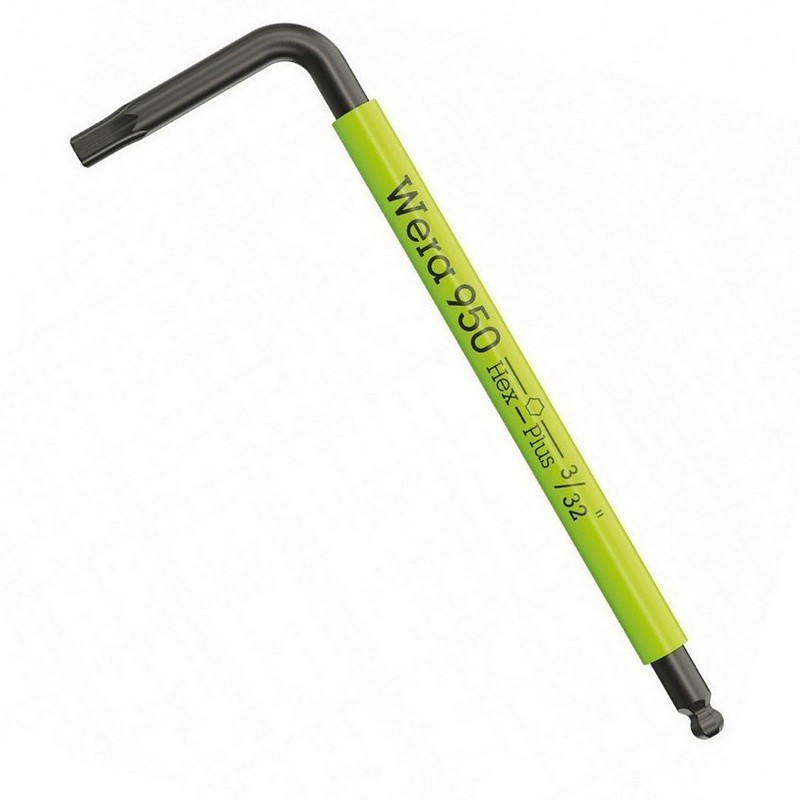 Wera 950 SPKS Renkli Kısa Allen Anahtar Topbaş HexPlus 3/32" 05022652001