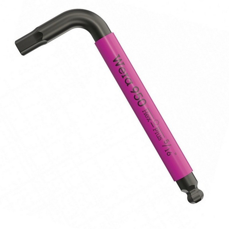 Wera 950 SPKS Renkli Kısa Allen Anahtar Topbaş HexPlus 5/16" 05022658001
