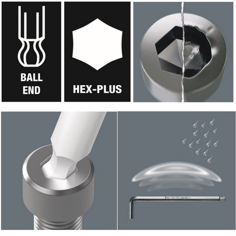 Wera 950/9 PKL Krom HexPlus Topbaş Allen Set 8 Mıknatıslı 05022102001