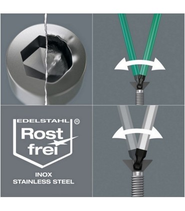 Wera 950/9 SPKL Renkli HexPlus Topbaş Allen Set 3 Mıknatıslı 05133165001