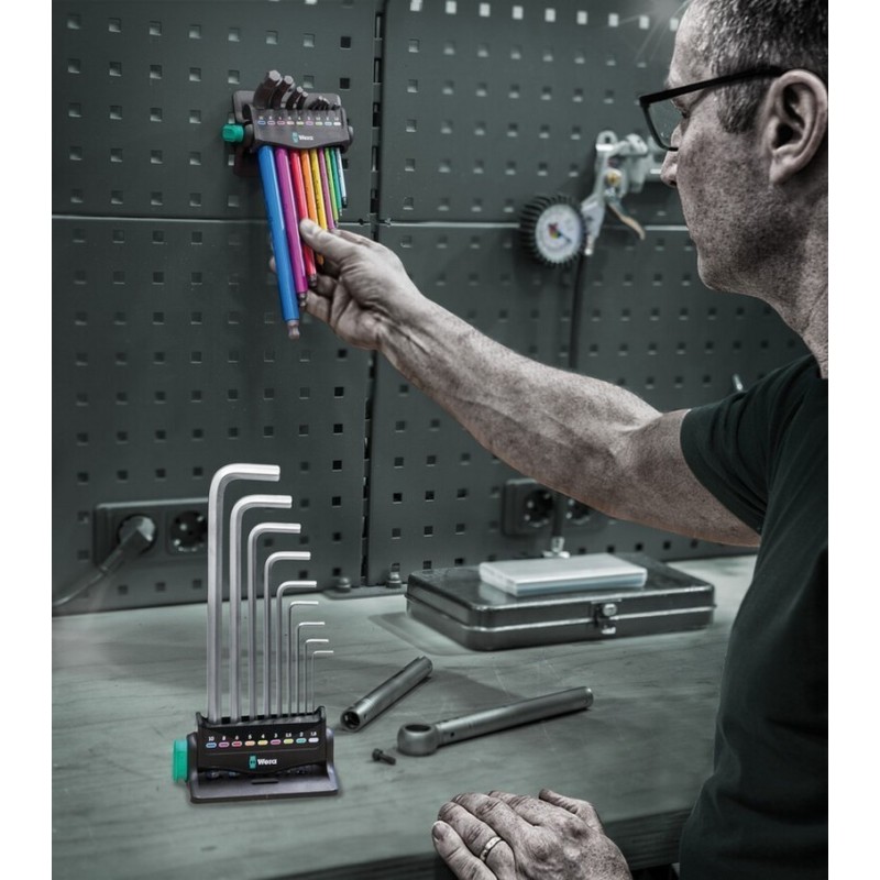 Wera 950/9 SPKL Renkli HexPlus Topbaş Allen Set 3 Mıknatıslı 05133165001