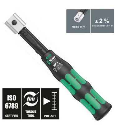 Wera Click-Torque XP1 2.5-25Nm Önayarlı 9x12mm Tork Anahtarı 2.5Nm 05075670010