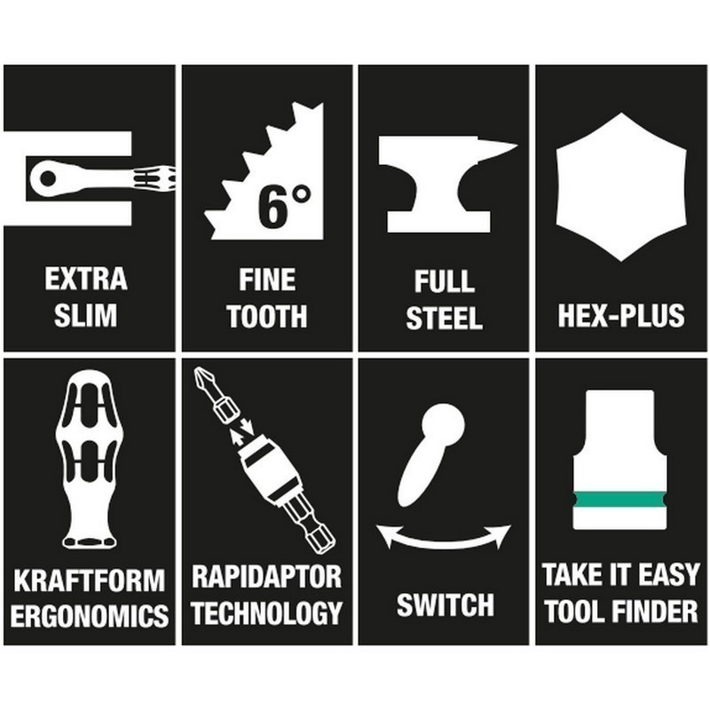 Wera Tool-Check PLUS 1/4" Bits Cırcır Lokma Set Emperyal 05056491001