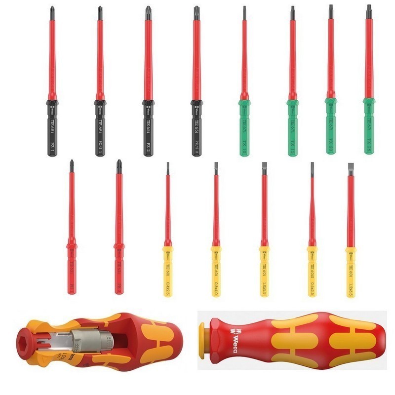 Wera Kraftform Kompakt VDE 17 RA 1 Geçmeli Uçlu Tornavida Set 05006618001