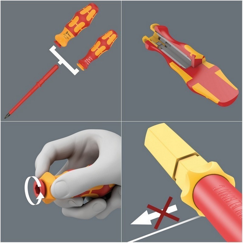 Wera Kraftform Kompakt VDE 17 RA 1 Geçmeli Uçlu Tornavida Set 05006618001