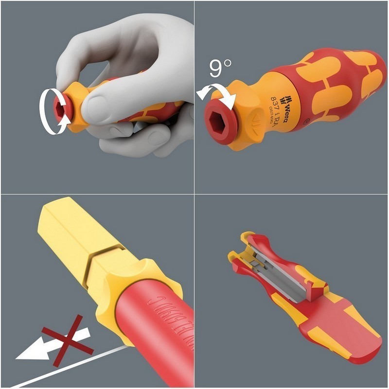 Wera Kraftform Kompakt VDE 17 RA 1 Geçmeli Uçlu Tornavida Set 05006618001