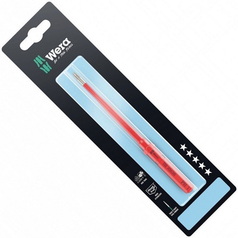 Wera KK VDE 3062iS Geçmeli Tornavida Ucu TIE SB Yıldız PH1x157mm 05006580001