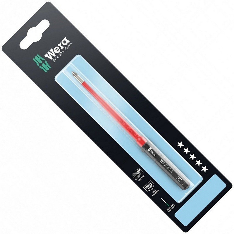 Wera KK VDE 3065iS Geçmeli Tornavida Ucu TIE SB Pozidriv PZ1x157mm 05006582001