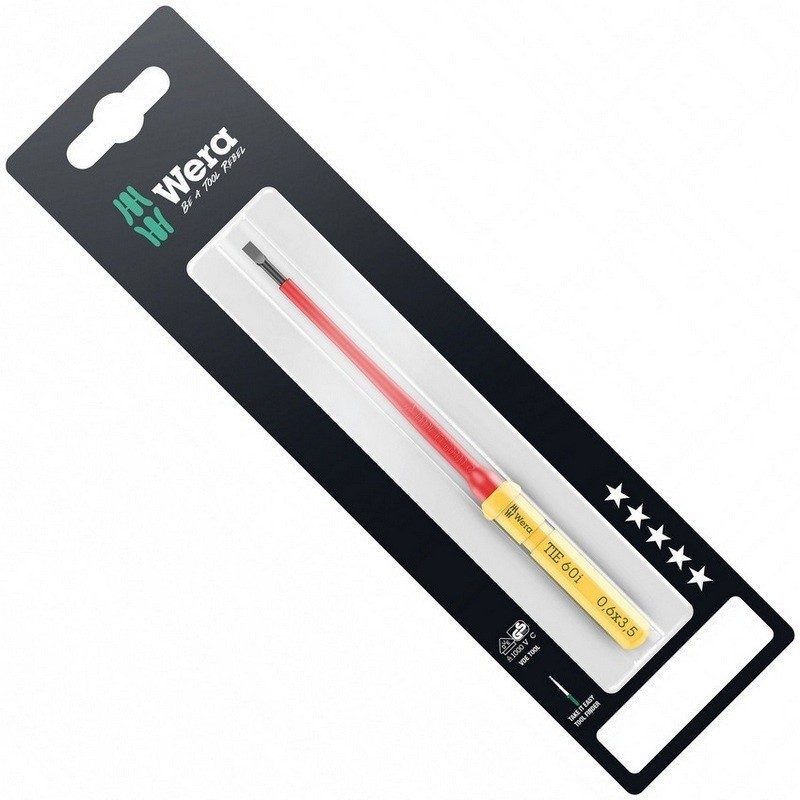 Wera KK VDE 60i Geçmeli Tornavida Ucu TIE SB Düz 0.6x3.5x157mm 05006552001