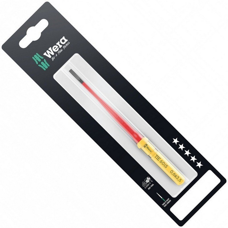 Wera KK VDE 60iS Geçmeli Tornavida Ucu TIE SB Düz 0.6x3.5x157mm 05006556001