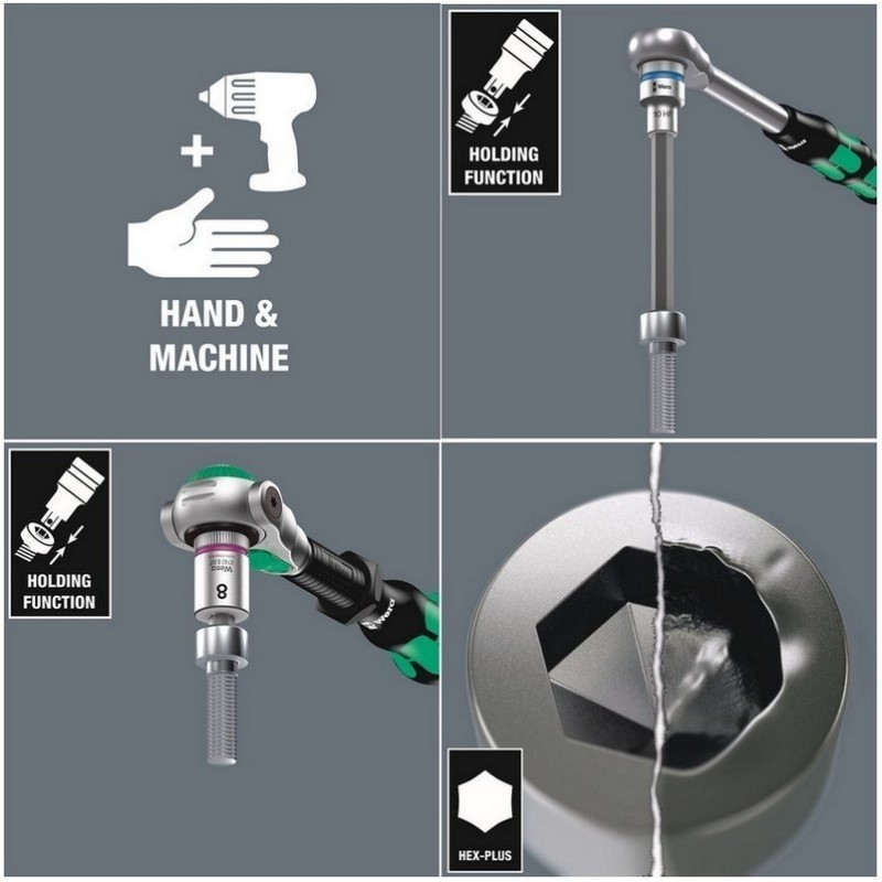 Wera 8740 B HF Zylop 3/8" Lokma Bits HexPlus 10x38.5mm 05003043001