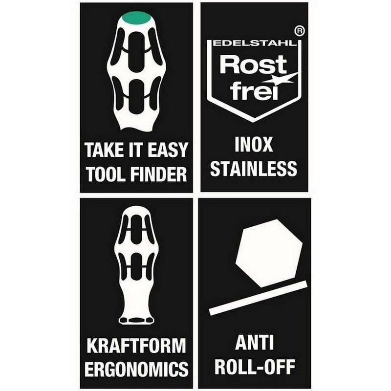 Wera 3368 Kare Tornavida R1x80mm 05032070002