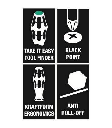 Wera 368 Stubby Kare Tornavida R02x25mm 05008864001