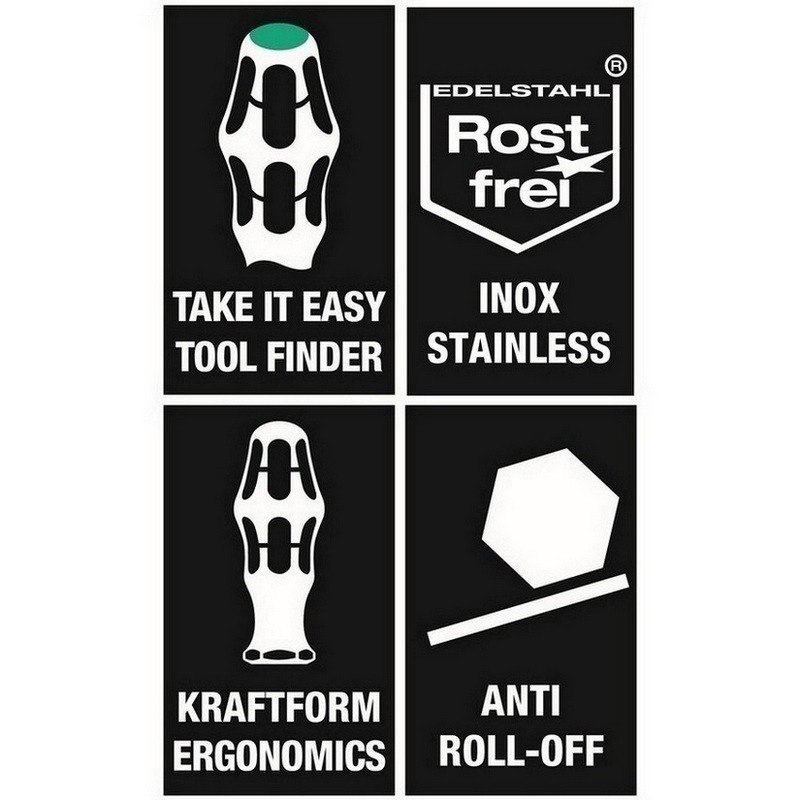 Wera 3355 Pozidriv Lasertip Tornavida PZ2x100mm 05032032001