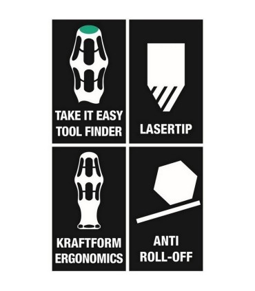 Wera 355 SB Pozidriv Lasertip Tornavida PZ1x80mm 05100056001