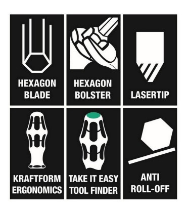 Wera 355 SK Pozidriv Lasertip Tornavida PZ3x150mm 05009343001