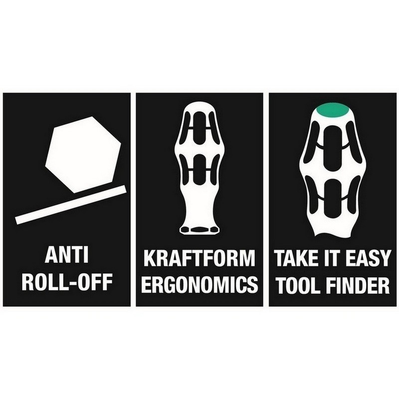 Wera 355 Stubby Pozidriv Tornavida PZ2x25mm 05008854001